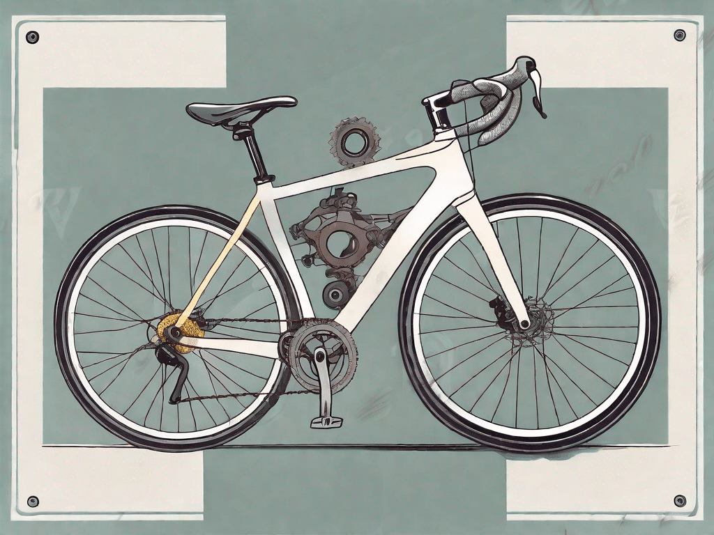 A bicycle with its key components such as tires