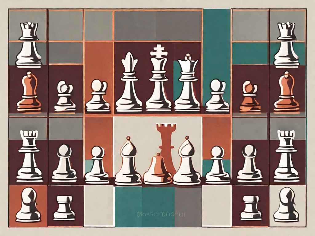 A chessboard with chess pieces arranged in their starting positions