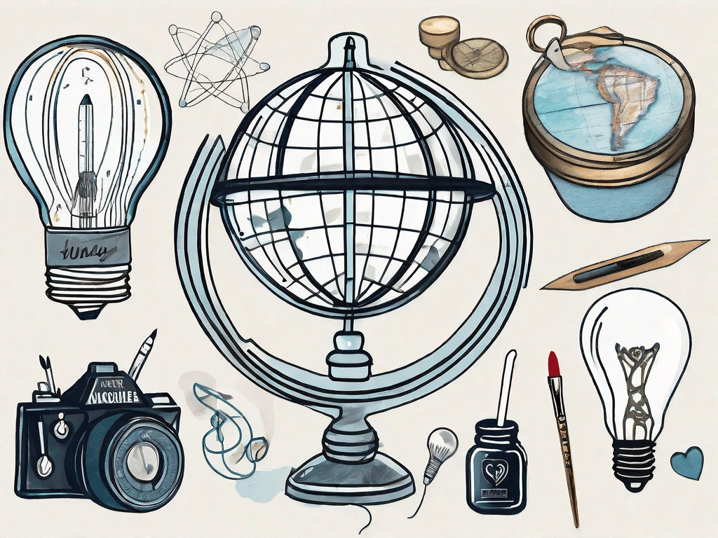Four unique and creative gifts such as a personalized travel globe