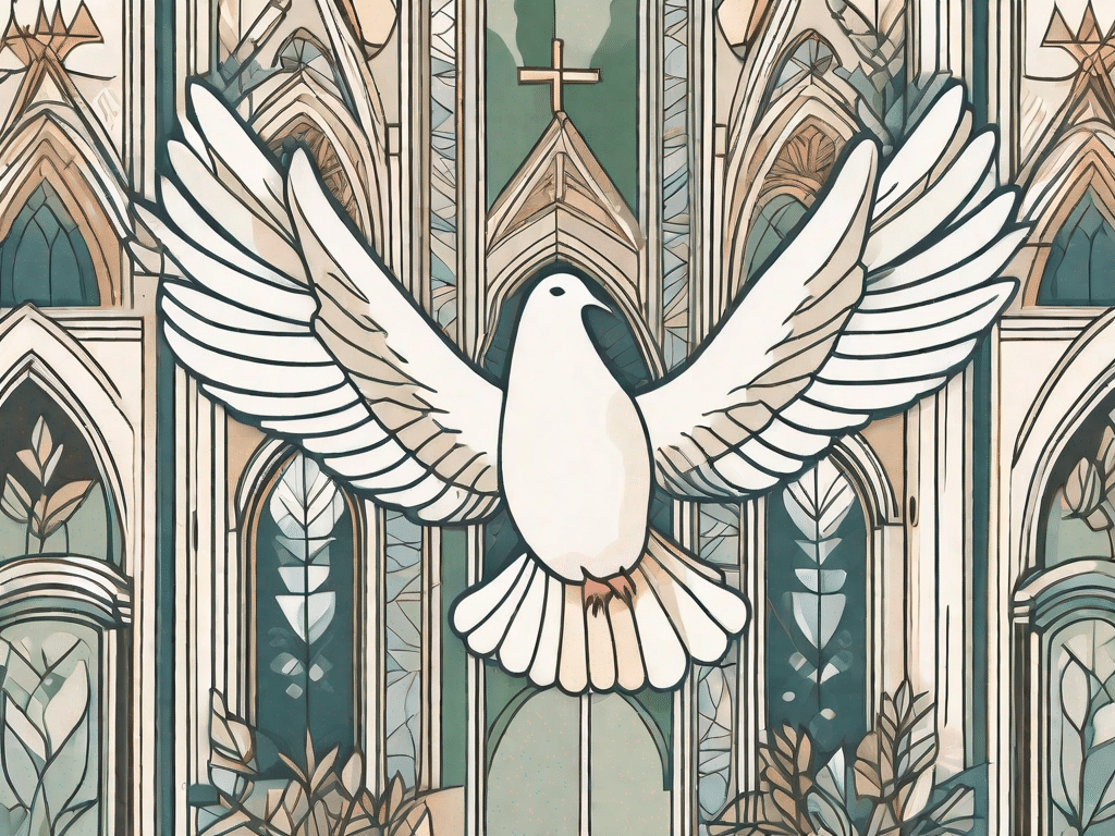 A dove carrying an olive branch