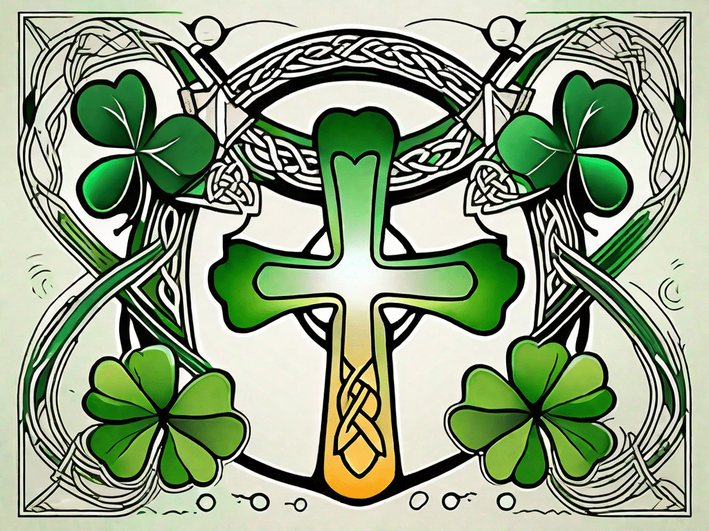 Traditional irish symbols such as the celtic cross