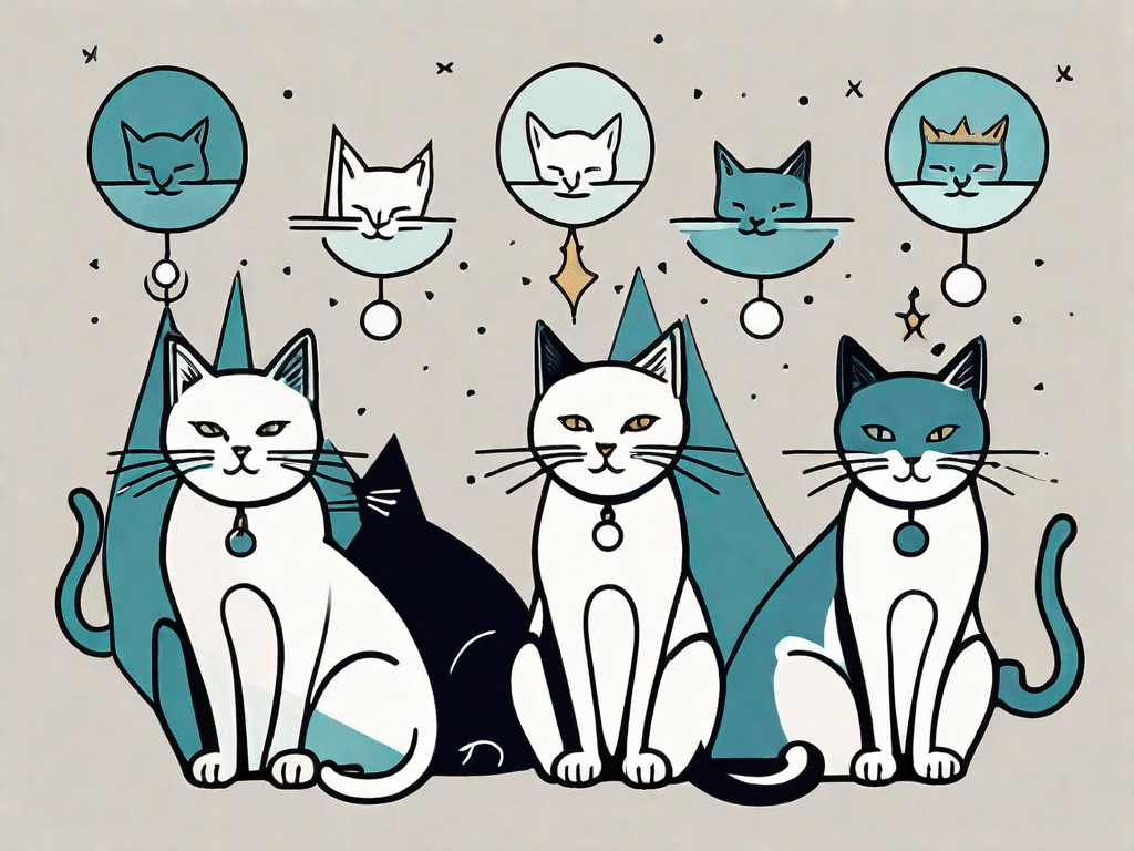 Several diverse cats with unique characteristics