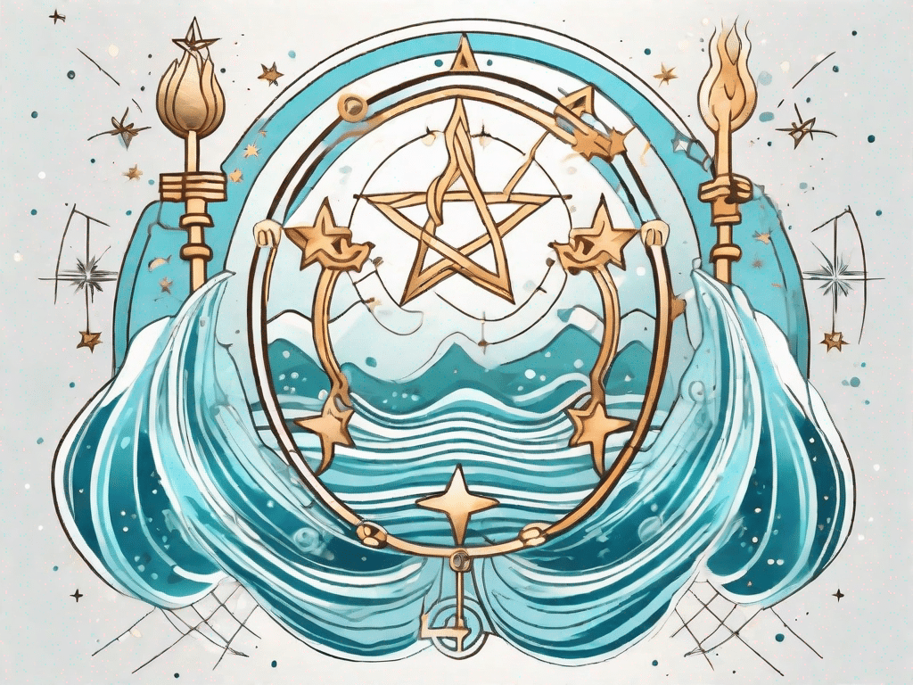 The aquarius zodiac symbol