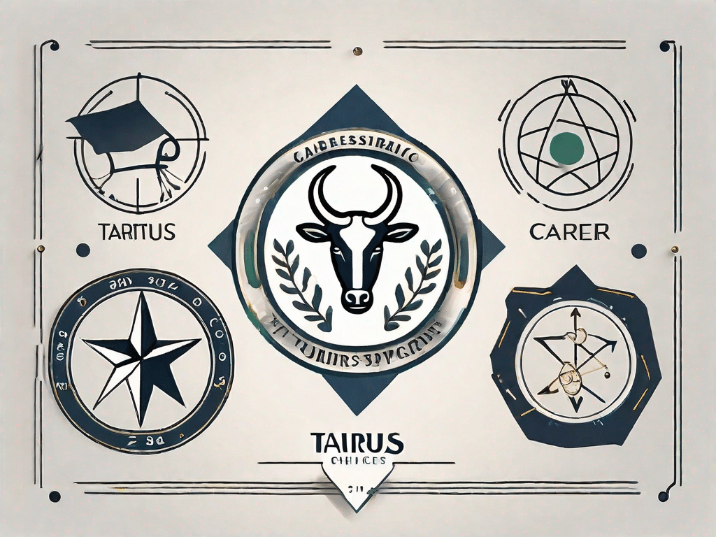 Three distinct symbols representing the zodiac signs taurus