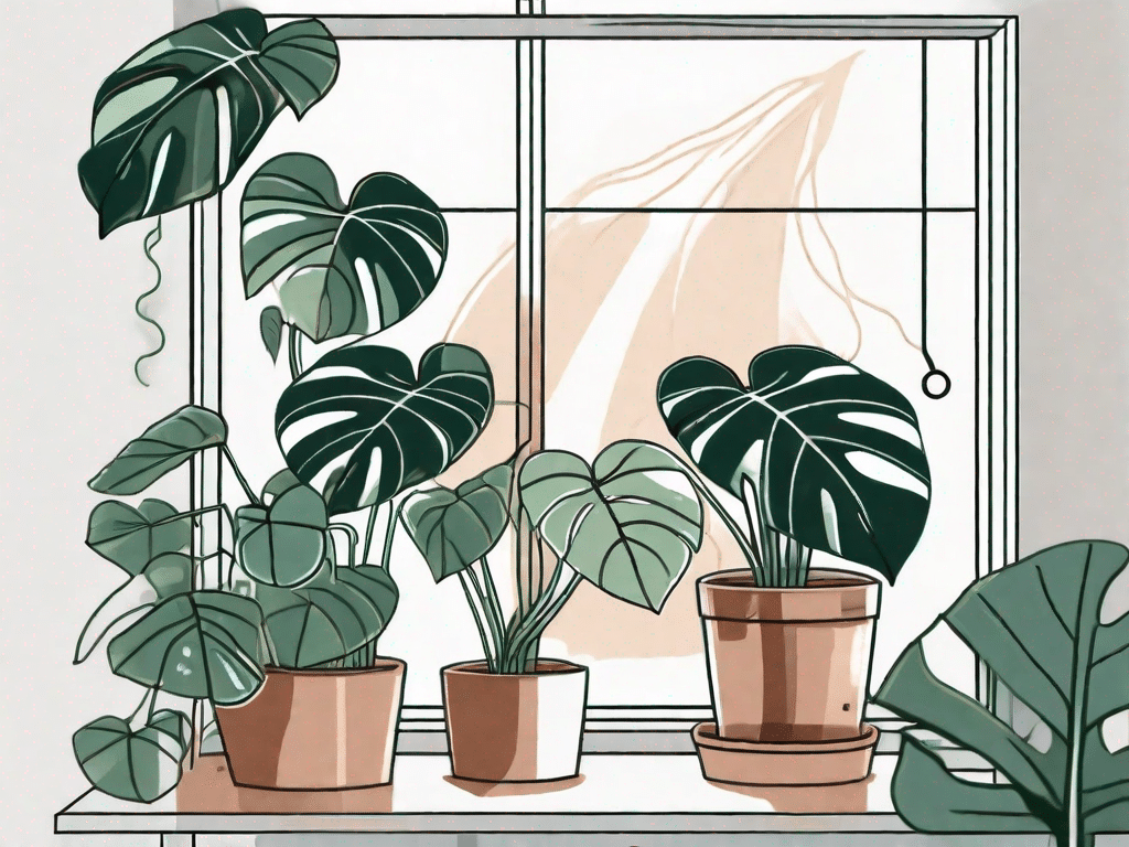 A healthy monstera deliciosa plant thriving indoors