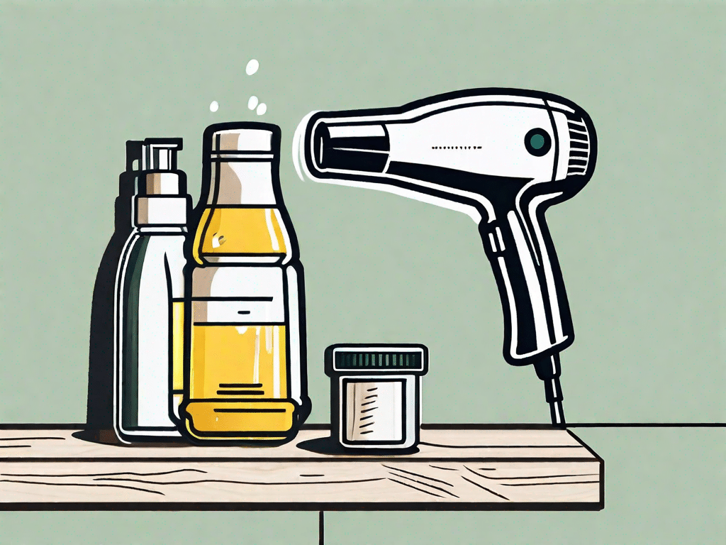 Various household items such as a hairdryer