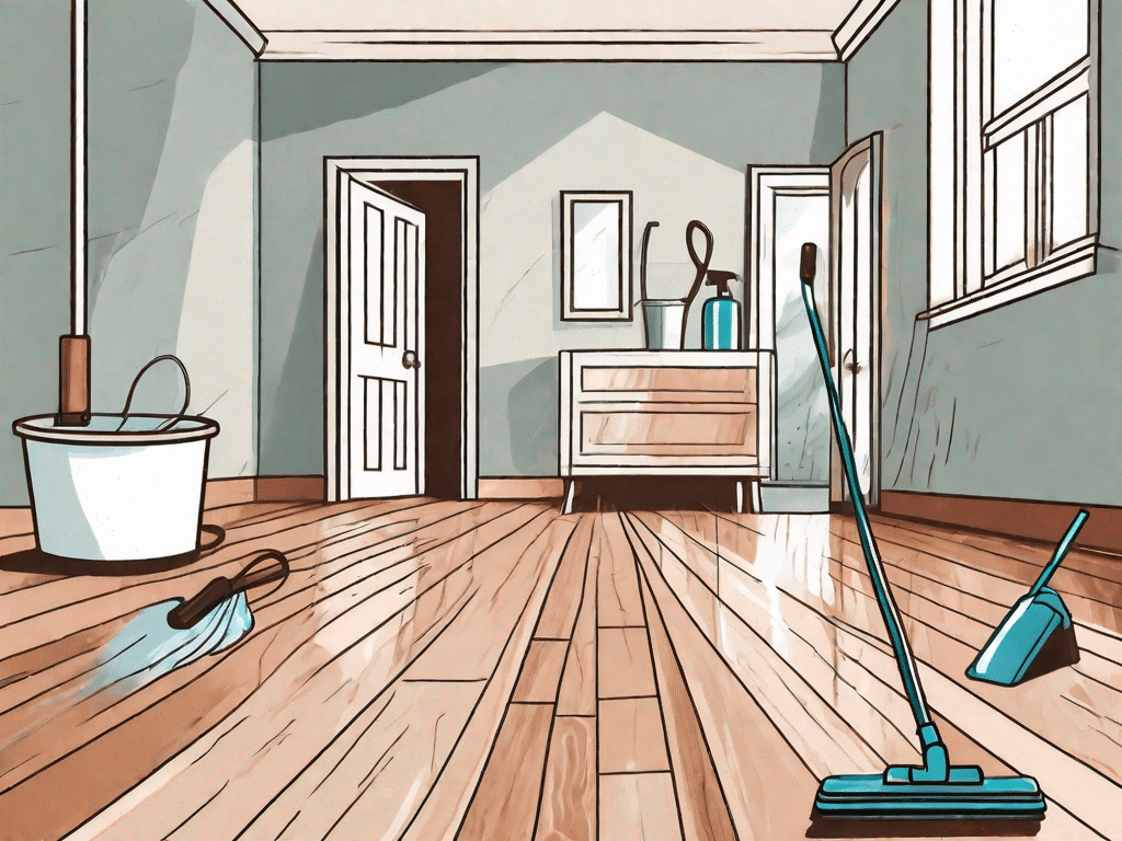 A variety of hardwood floors with visible streaks