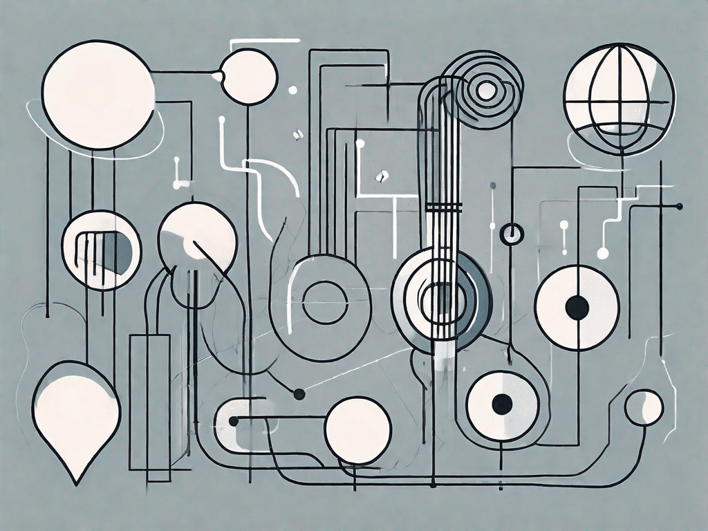Various abstract shapes and symbols
