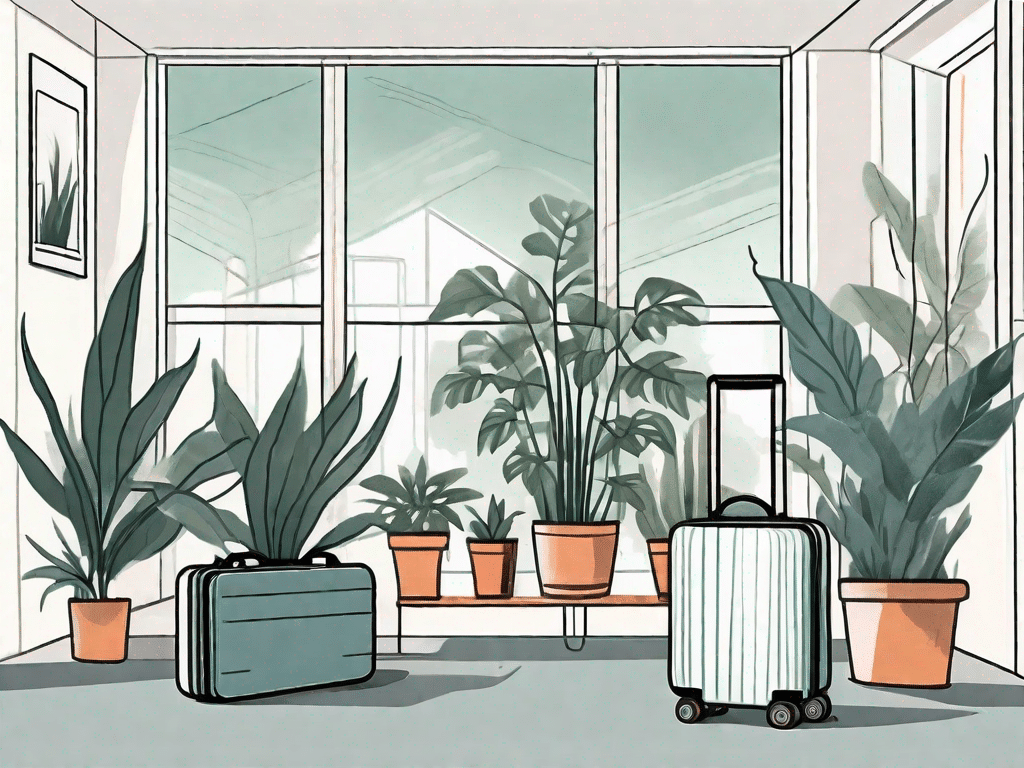 Various indoor plants arranged near a window