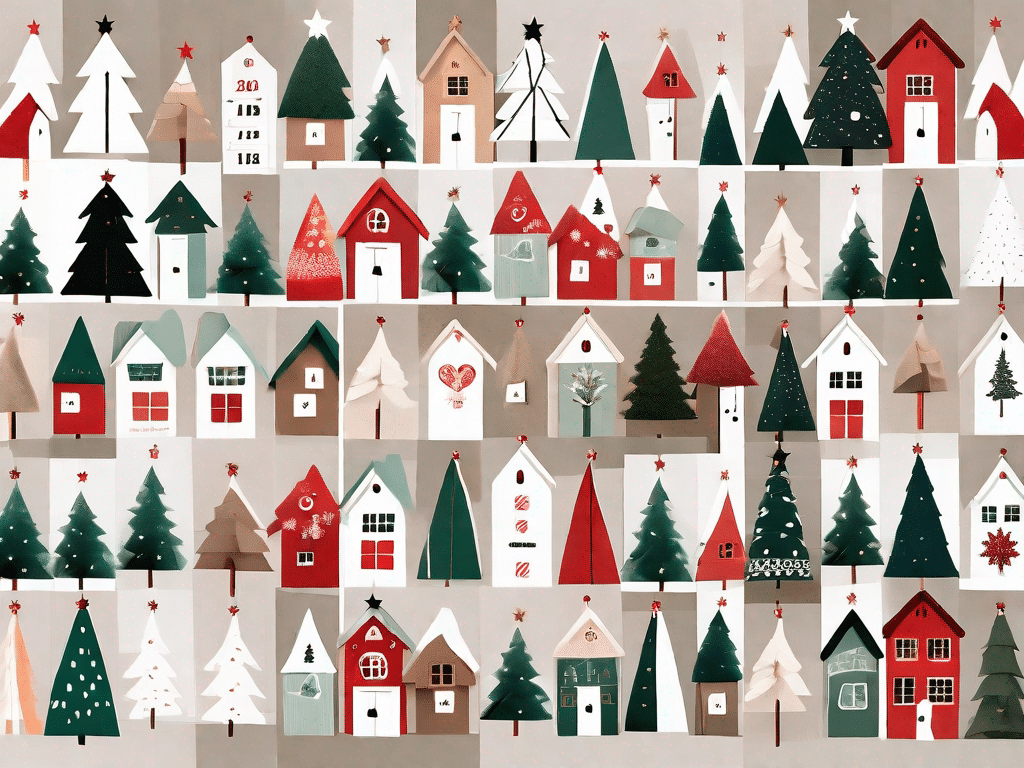 Various advent calendars made from different materials such as felt