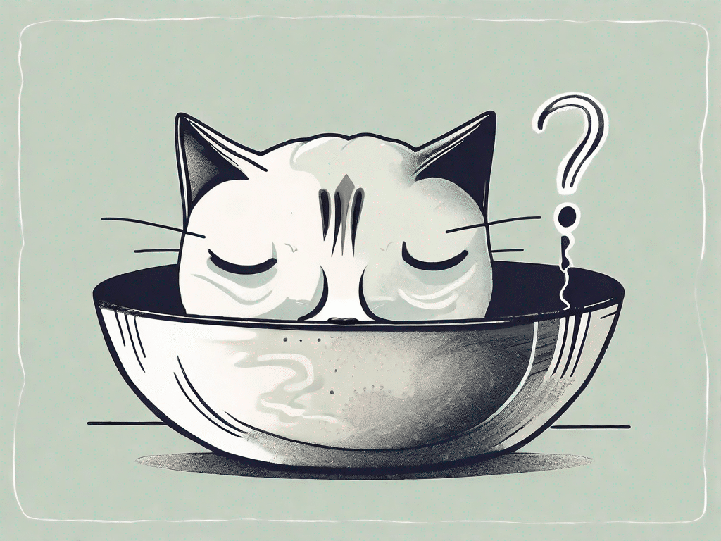A cat curiously sniffing a bowl of milk