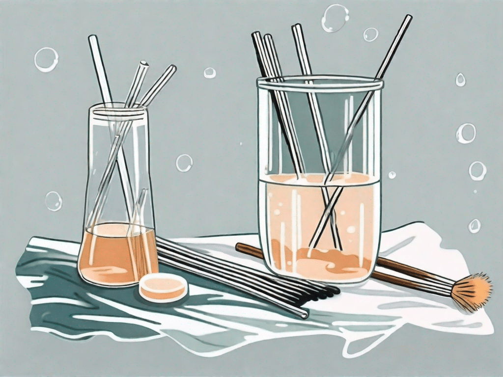 A set of glass straws