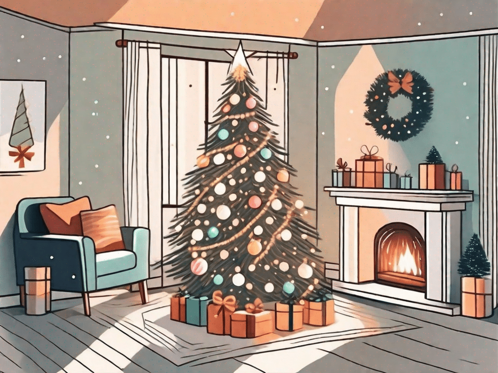 A creatively decorated christmas tree with unique ornaments