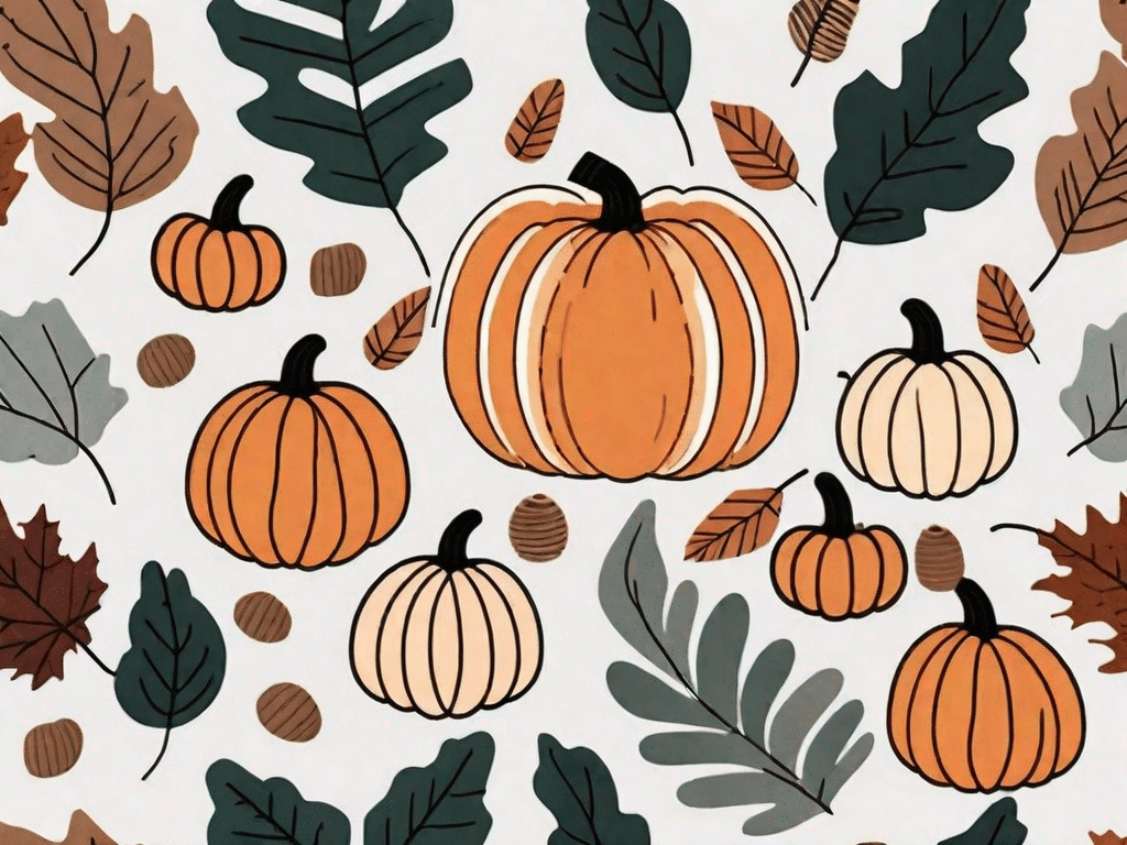 Five different creatively designed pumpkins