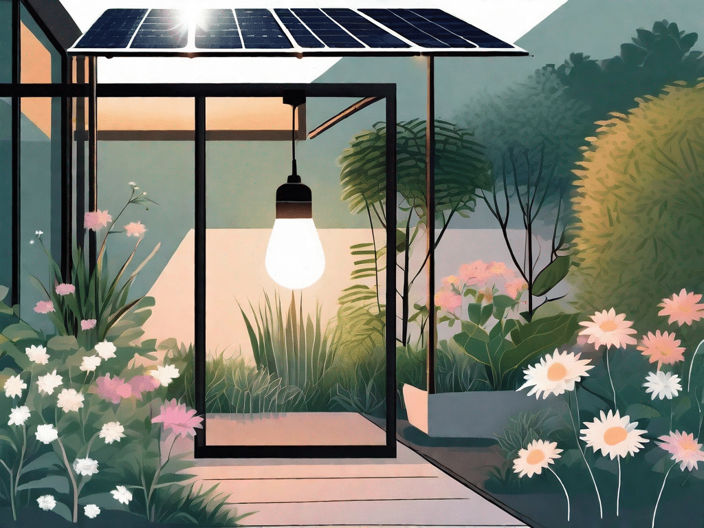 A diy solar-powered garden lamp