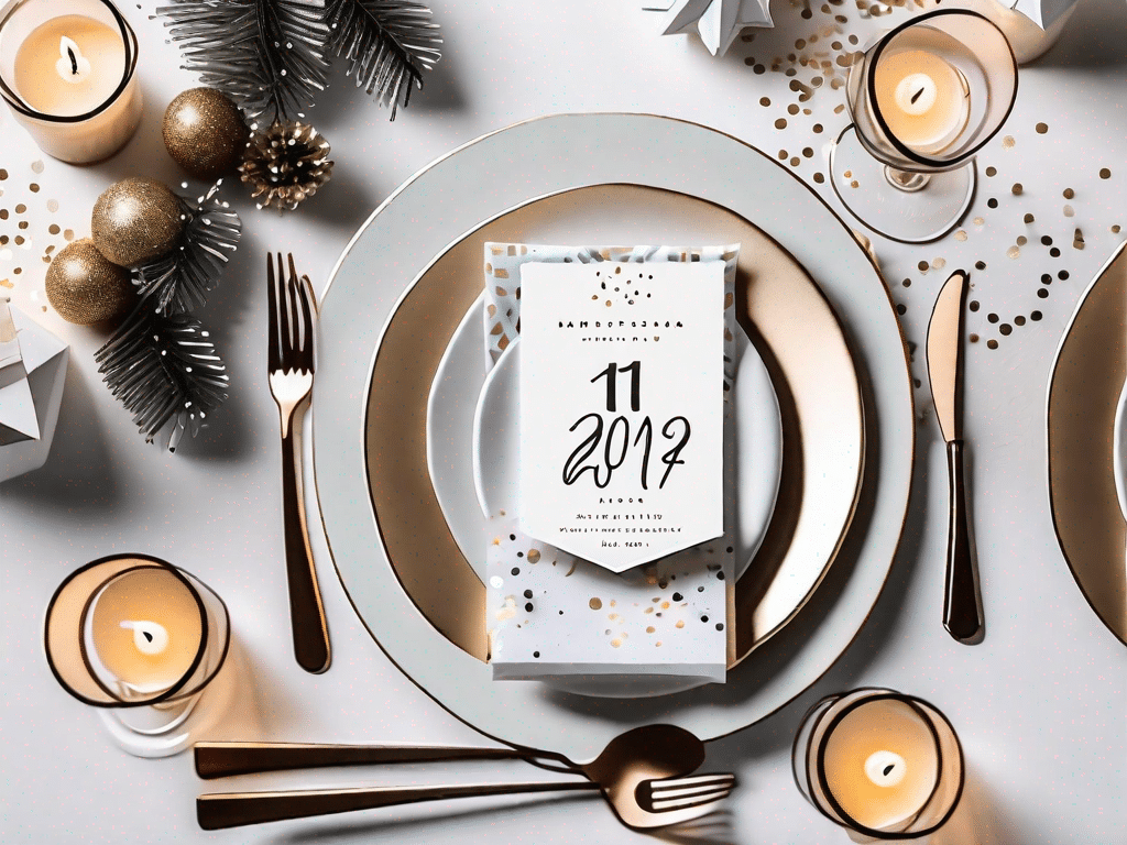 A festive table setting featuring diy elements such as handmade candle holders