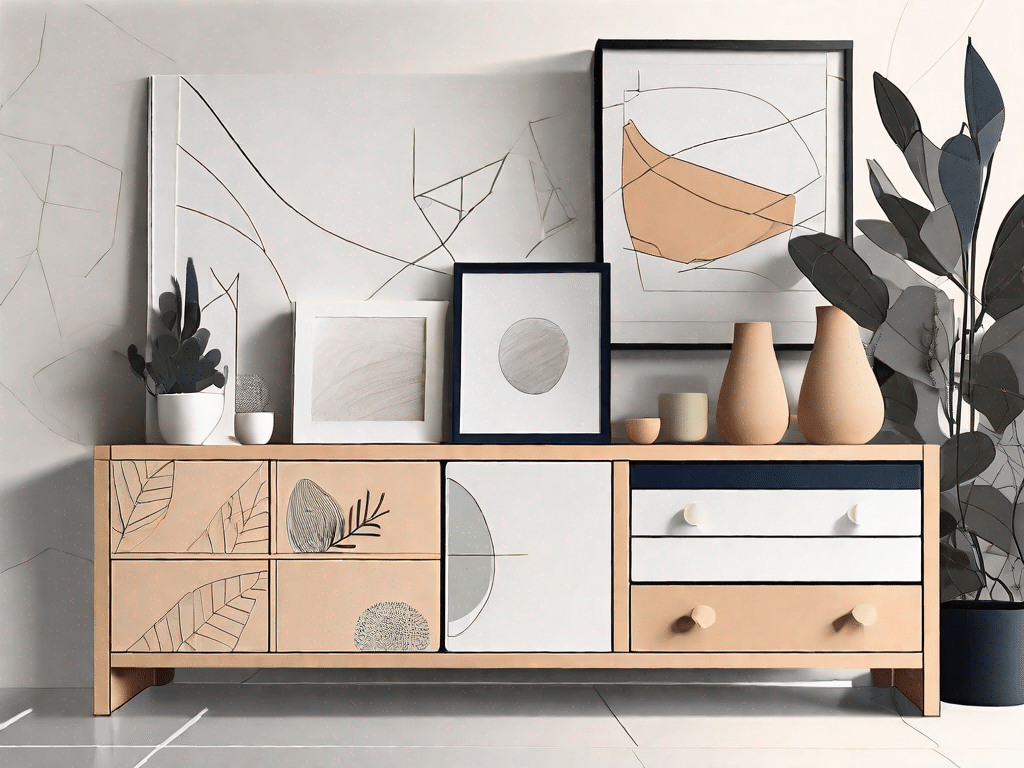 A kallax shelf from ikea that has been creatively transformed into a stylish sideboard