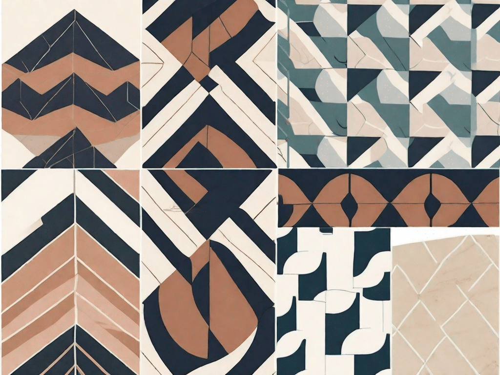 Five different stylish linoleum flooring patterns inspired by the netflix show 'raumkünstler'