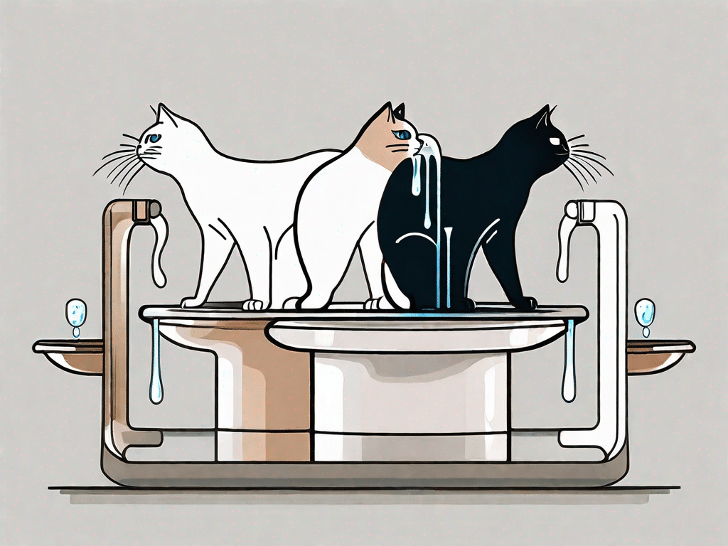Several different types of cat drinking fountains