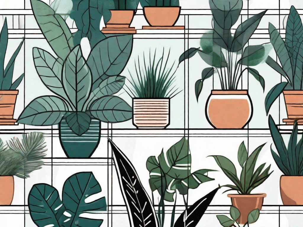 Six different types of houseplants