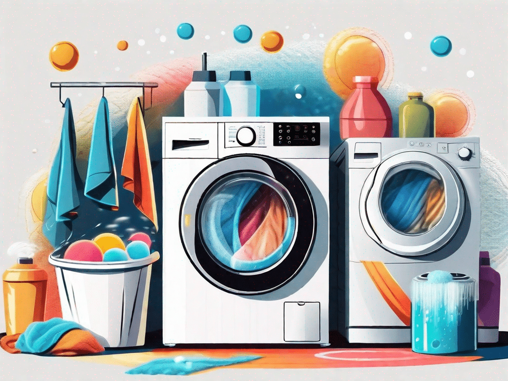 A variety of washing machines in different shapes and colors