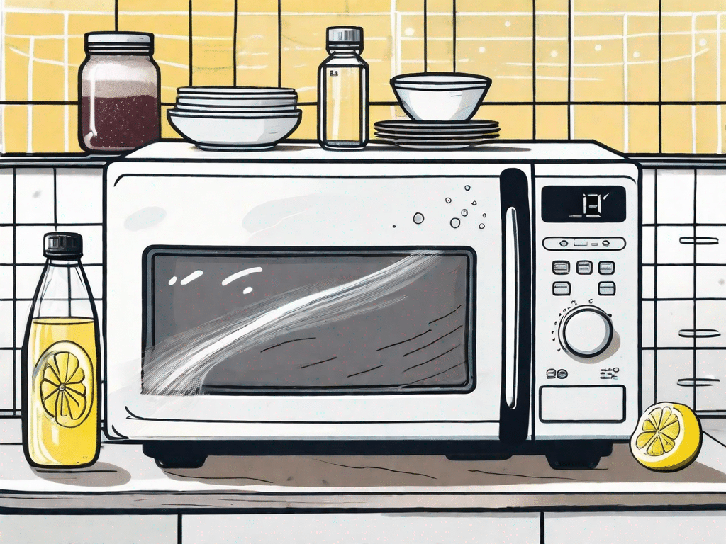 A sparkling clean microwave